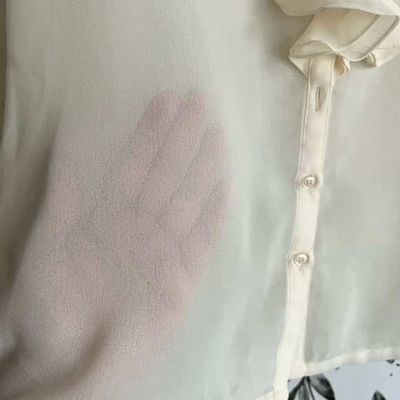 Hooper Associates vintage blouse ruffle design button down size 18 - Picture 2 of 4